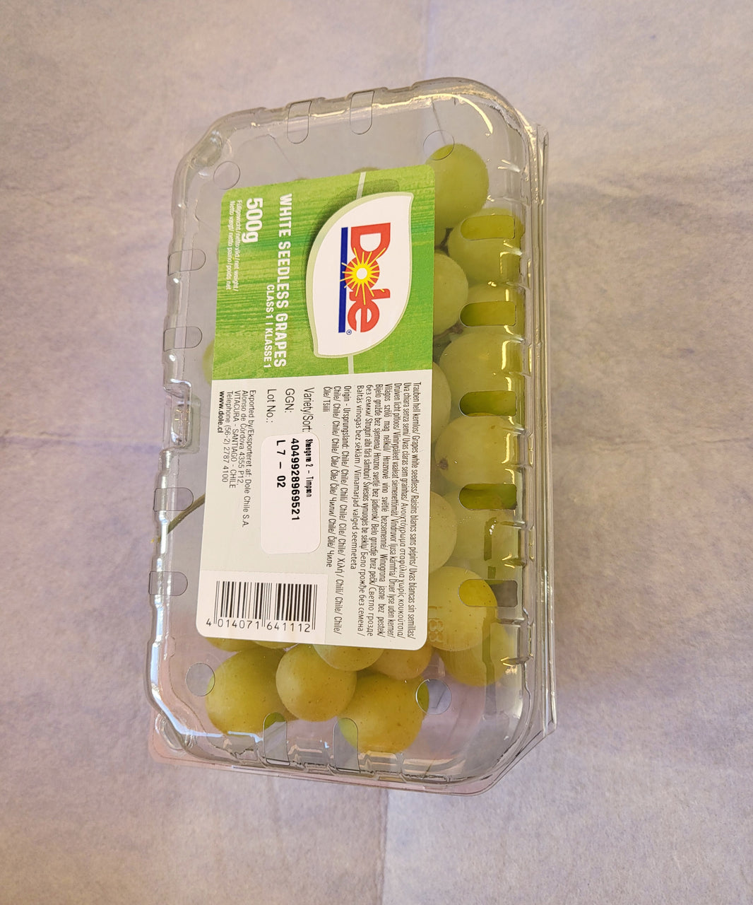 Grapes (Druer) white Dole 500g